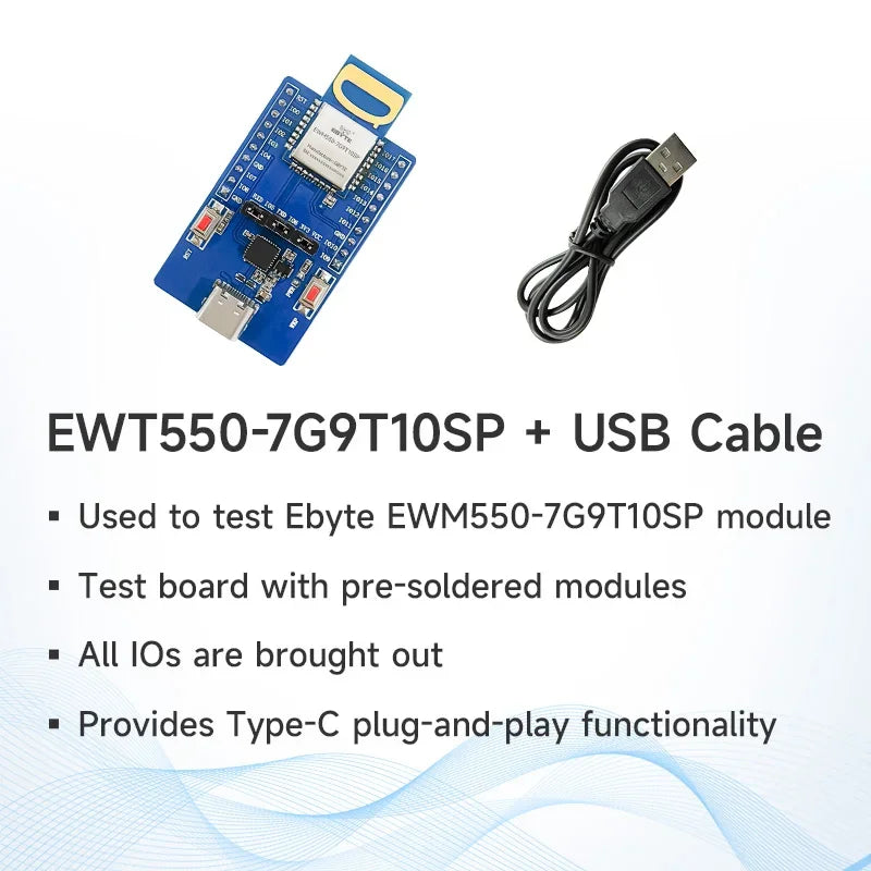 Breztolčni moduli za določen položaj brezžični razpon UWB modul ultraširine razdalje meritev UART CH5 CH9 SMD EBYTE EWM550