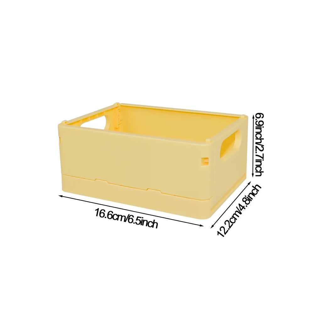 Foldable Plastic Storage Basket, Size and Style Options