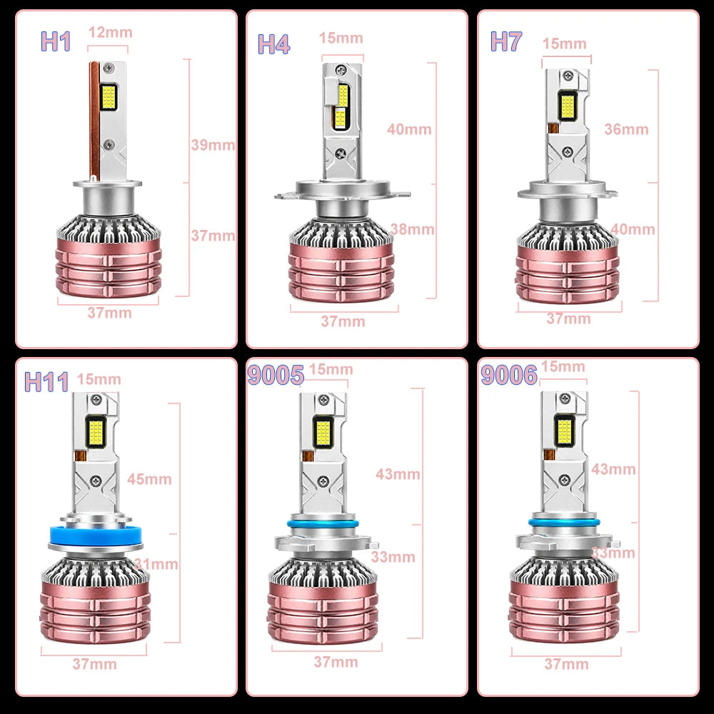 YHKOMS YG3 Rest Test H7 H4 Led Lamp 3 Copper Tubes Led Lights For Car H1 H11 HB3 9005 HB4 9006 Led Headlight Bulb 6000K
