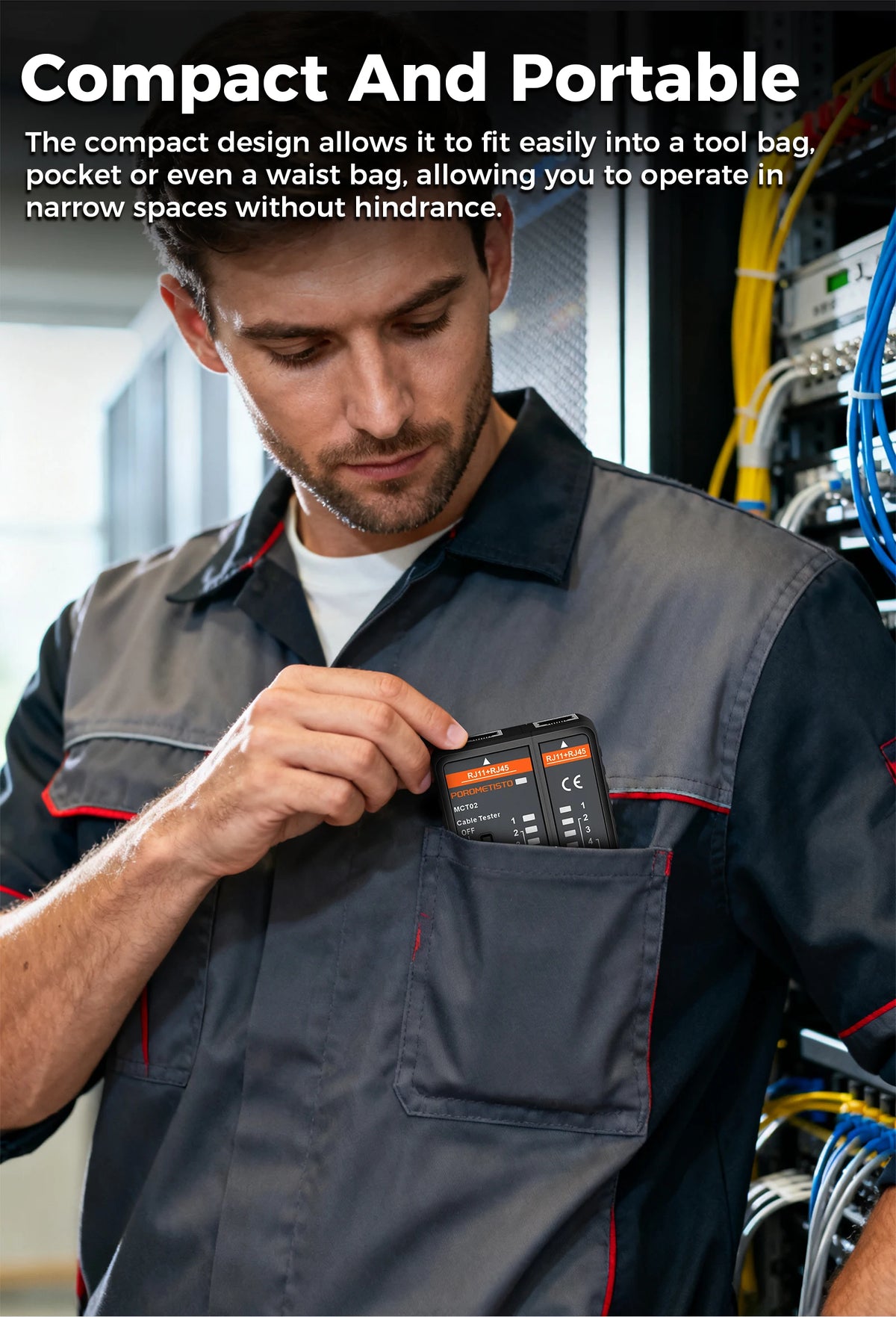 MCT02 RJ45 and RJ11 Network Cable Tester