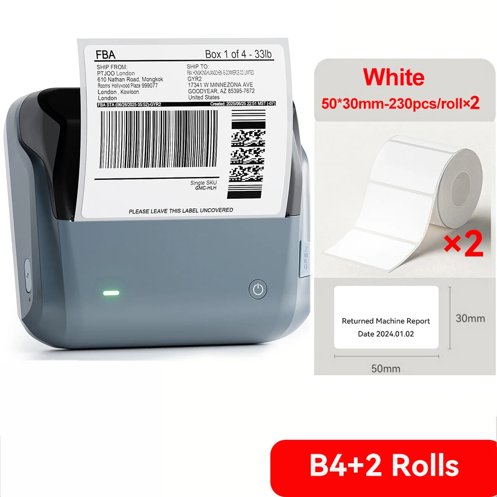 Imprimantă termică wireless pentru etichete Niimbot B4, lățime 20–110 mm