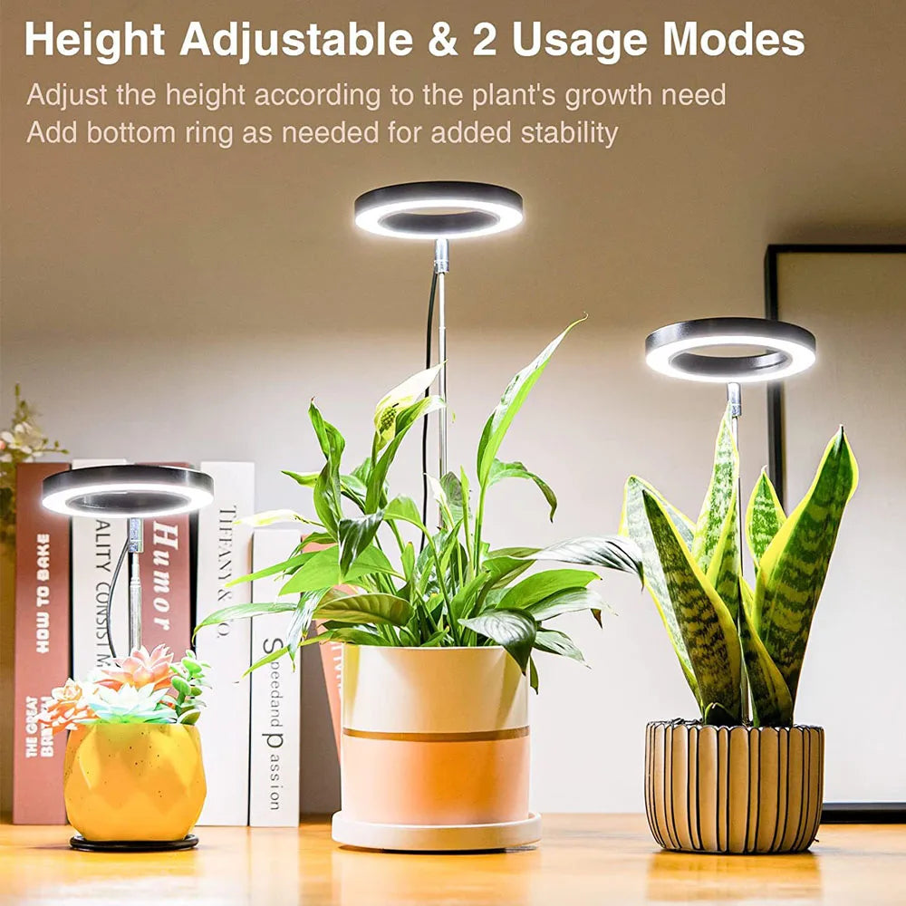 Adjustable USB Plant Light with Soil-Insertion Support