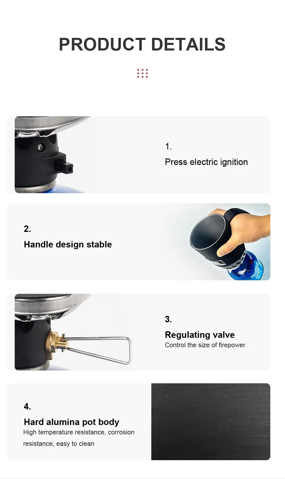 BRS-61 Camping Stove Kit with 1500W Heat Collecting Pot