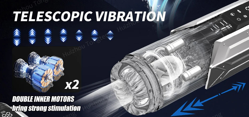 İtme ve Emme Modlarına Sahip Otomatik Erkek Mastürbatör Penis Pompası