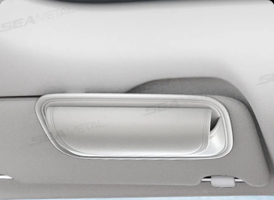 SEAMETAL Car Visor Glasses Case Leatherette Large-Capacity Sunglasses Holder Sun Visor Eyeglasses Protection Box Scratch-Free