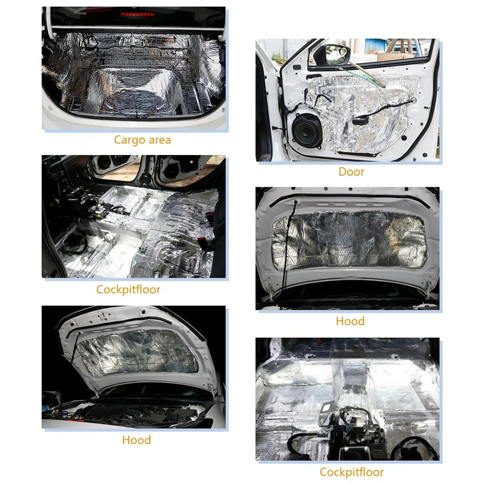 200x50cm 5/10mm Sound Deadener Mat Auto Acoustic Thermal Mat Sound Proof Wall Panels Car Deadening Noise Insulation Mats for Car