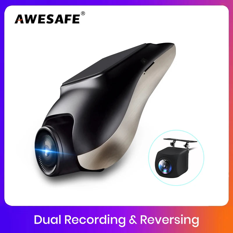 1080P Hidden Dash Cam with Rear Camera