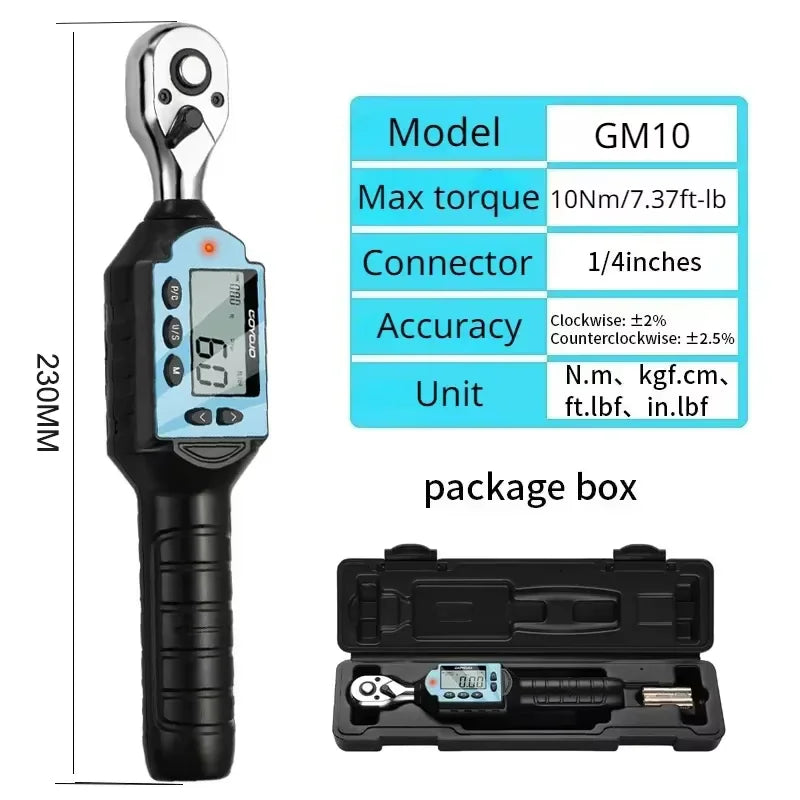 Digitaler Drehmomentschlüssel 3/8" 3/8-60Nm Hochpräzises bidirektionales Werkzeug