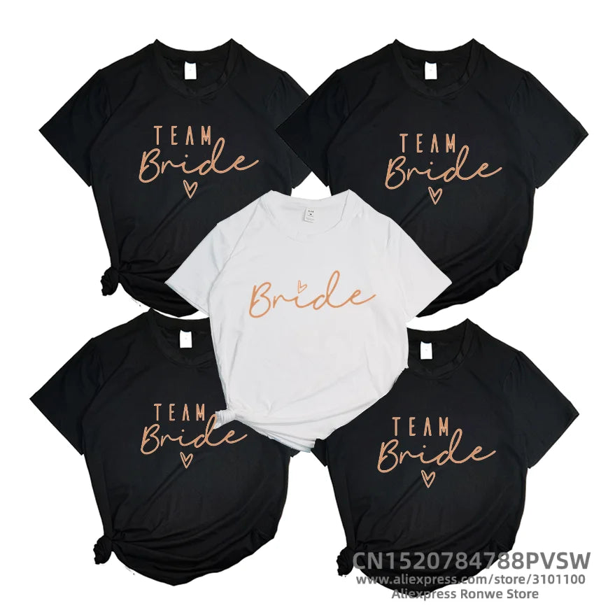 Women's Team Bride T-Shirt – Druckoptionen für Hochzeitsfeier