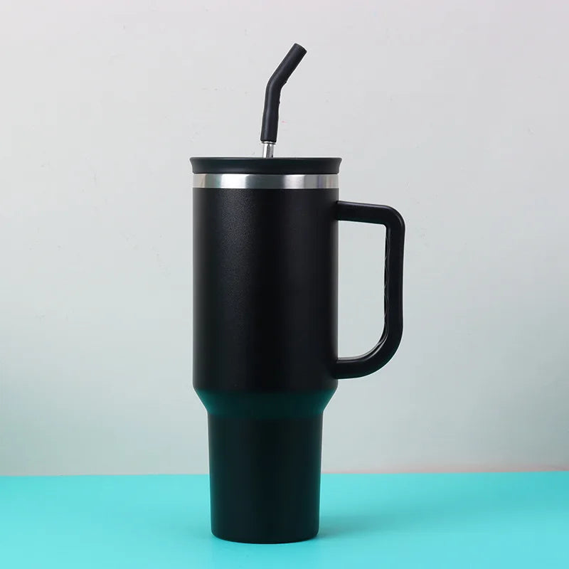 Stainless Steel Straw with Silicone Tip for Stanley Cup 2Pcs Replacement Straws for Stanley 40oz/30oz Tumbler 1Pcs Straw Brush 