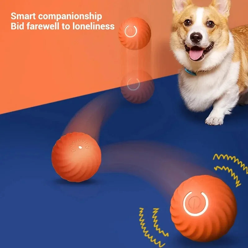 Dog Toy Ball Automatic Moving Bouncing Rolling Ball USB Smart puppy Interactive Dog Chew Toy Ball 