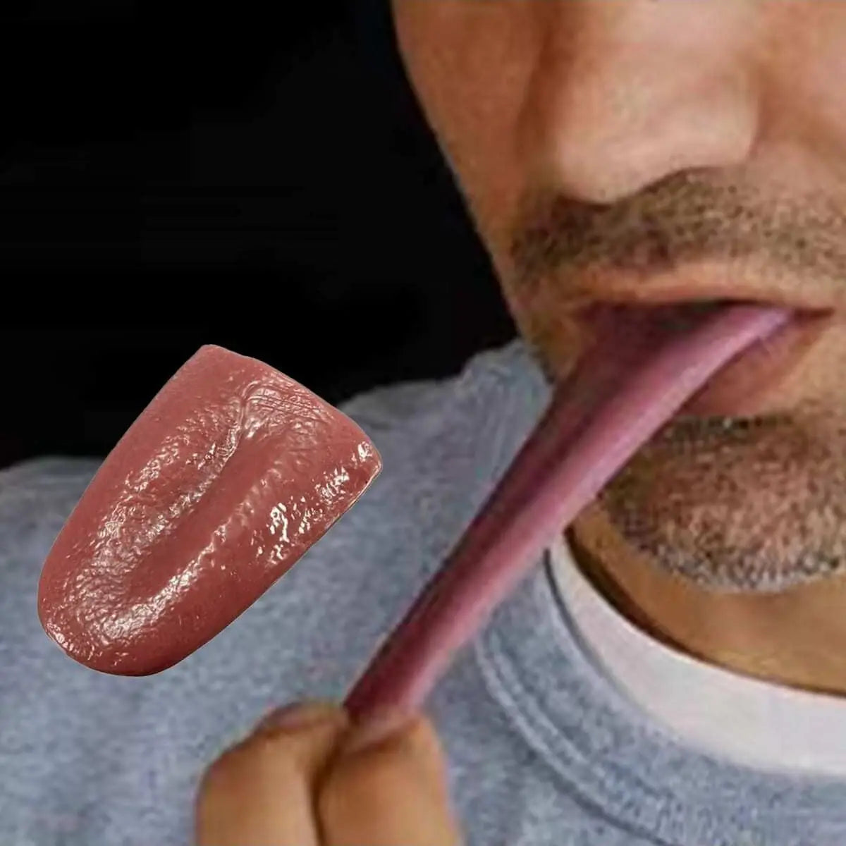 1PC-Hot Horror Funny Tricks Whole Person False Simulation Rubber Tongue Prank Maker Trick Kids Boy Toys Halloween Prank Silicone 