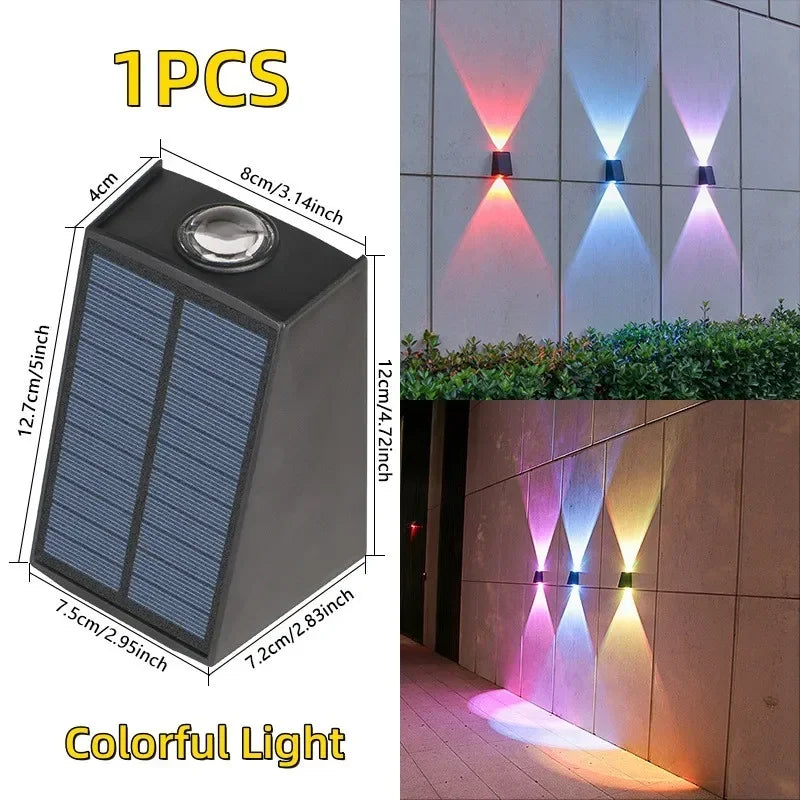 Lampada da parete a LED da esterno a energia solare, modalità multiple
