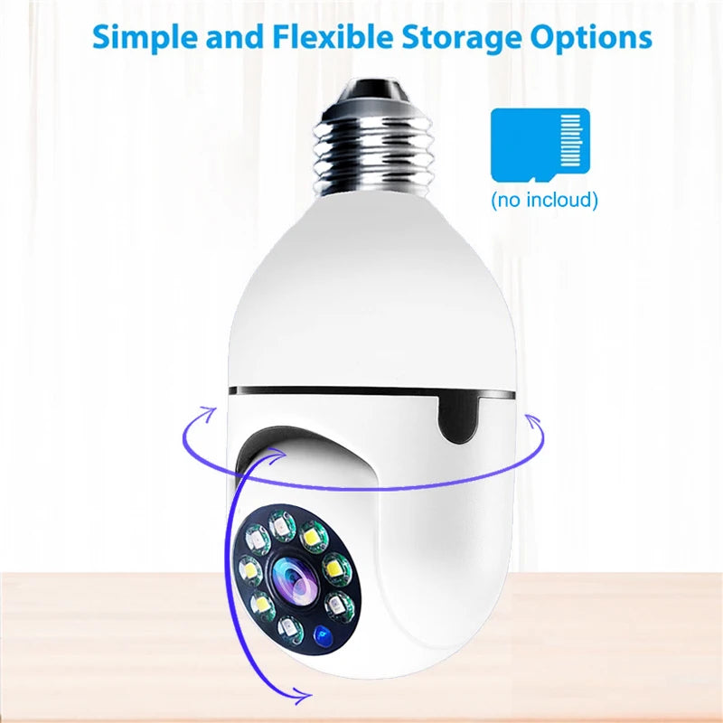 1080P HD E27 Bulb Surveillance Camera Anti-theft Outdoor Indoor Security Monitor Wireless WiFi Camera Night Vision Audio IP Came 