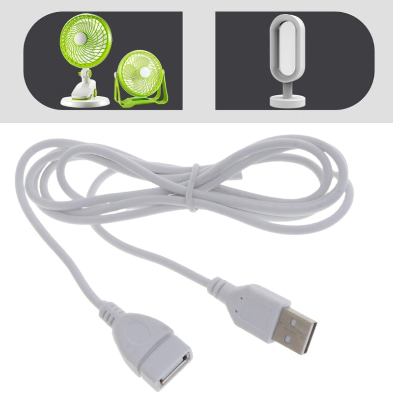 White USB Extension Cable Extender Male to Female 1.5M 5ft