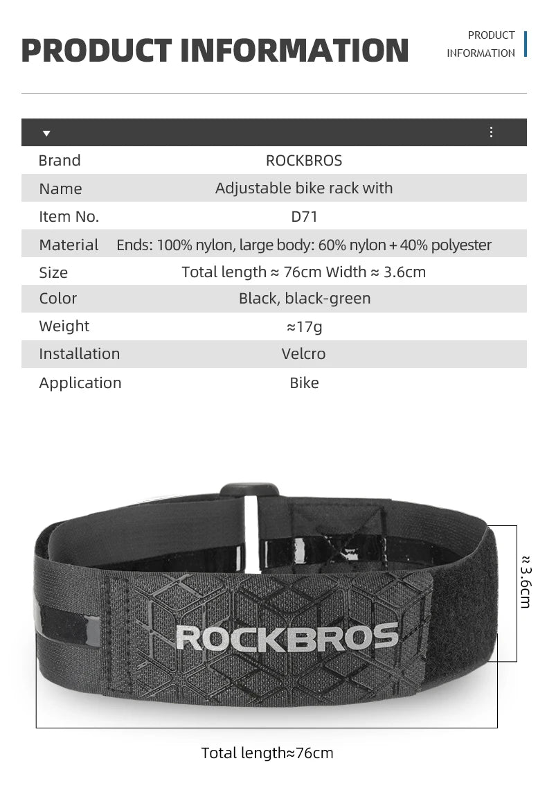 Adjustable Bicycle Strap Tie Rope for Outdoor Luggage Storage