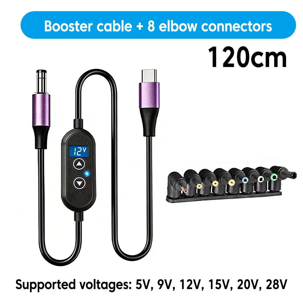 USB-C PD to DC Adjustable Power Cable