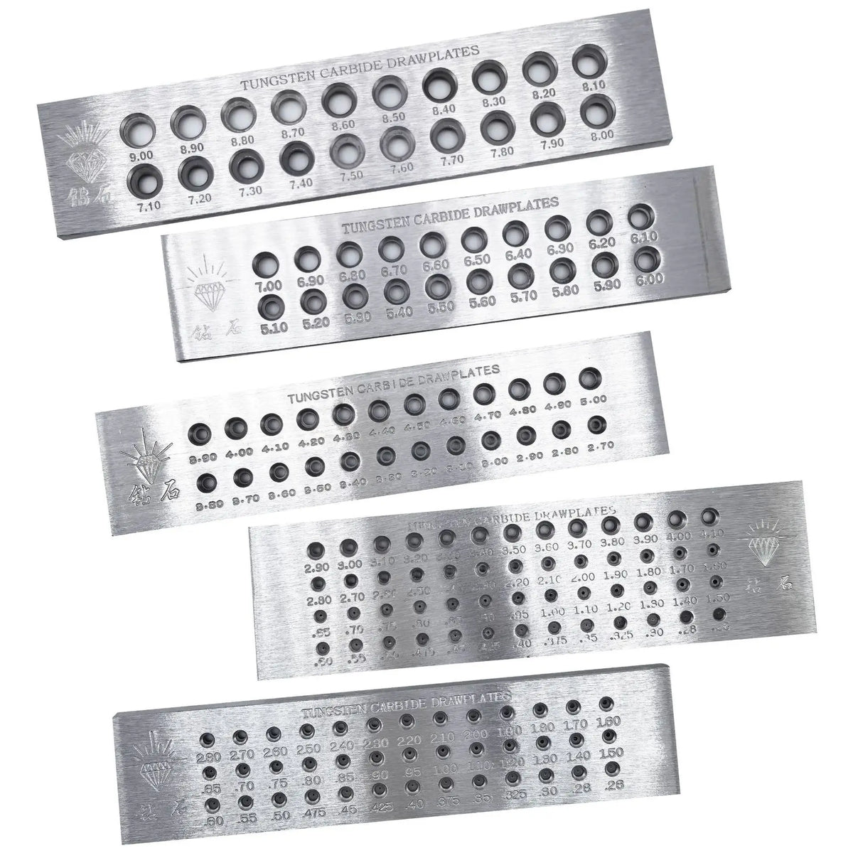Round Wire Drawplate - Aperture Range Options