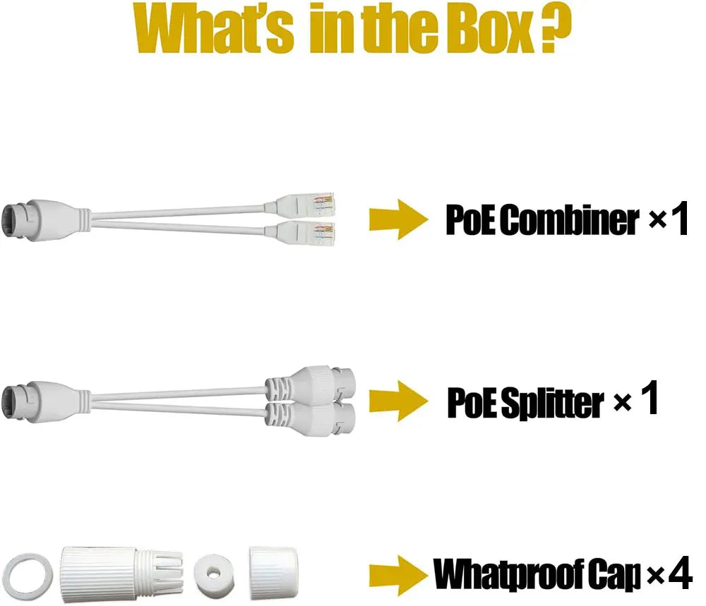 PoE Camera Combiner and Splitter Set