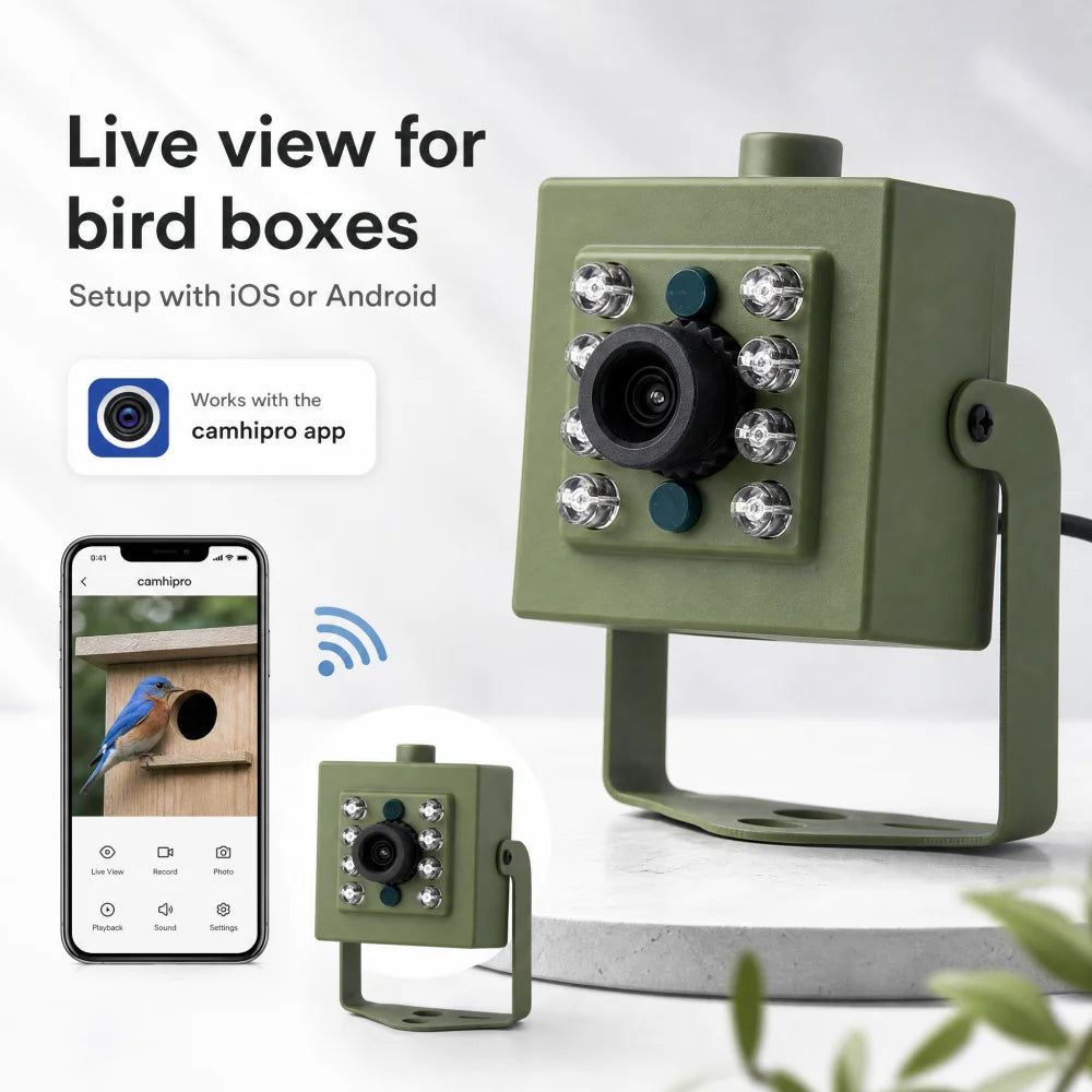 WiFi Bird Box HD Camera Starter Pack 2MP 5MP for Wildlife