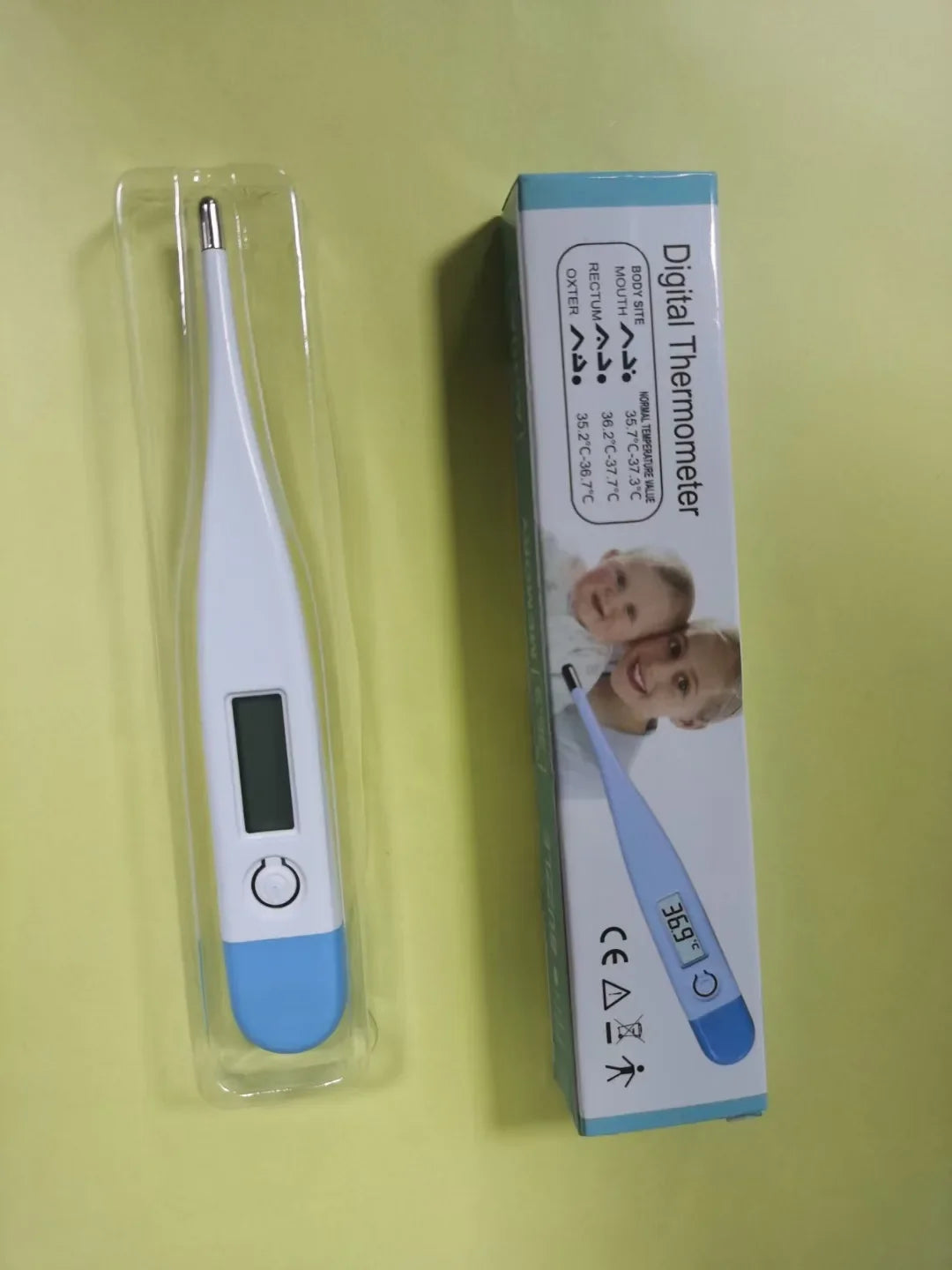 Digital Water Thermometer Accurate Oral and Armpit Temperature Reading Fever Alert Termometer Baby Bath Thermometers 