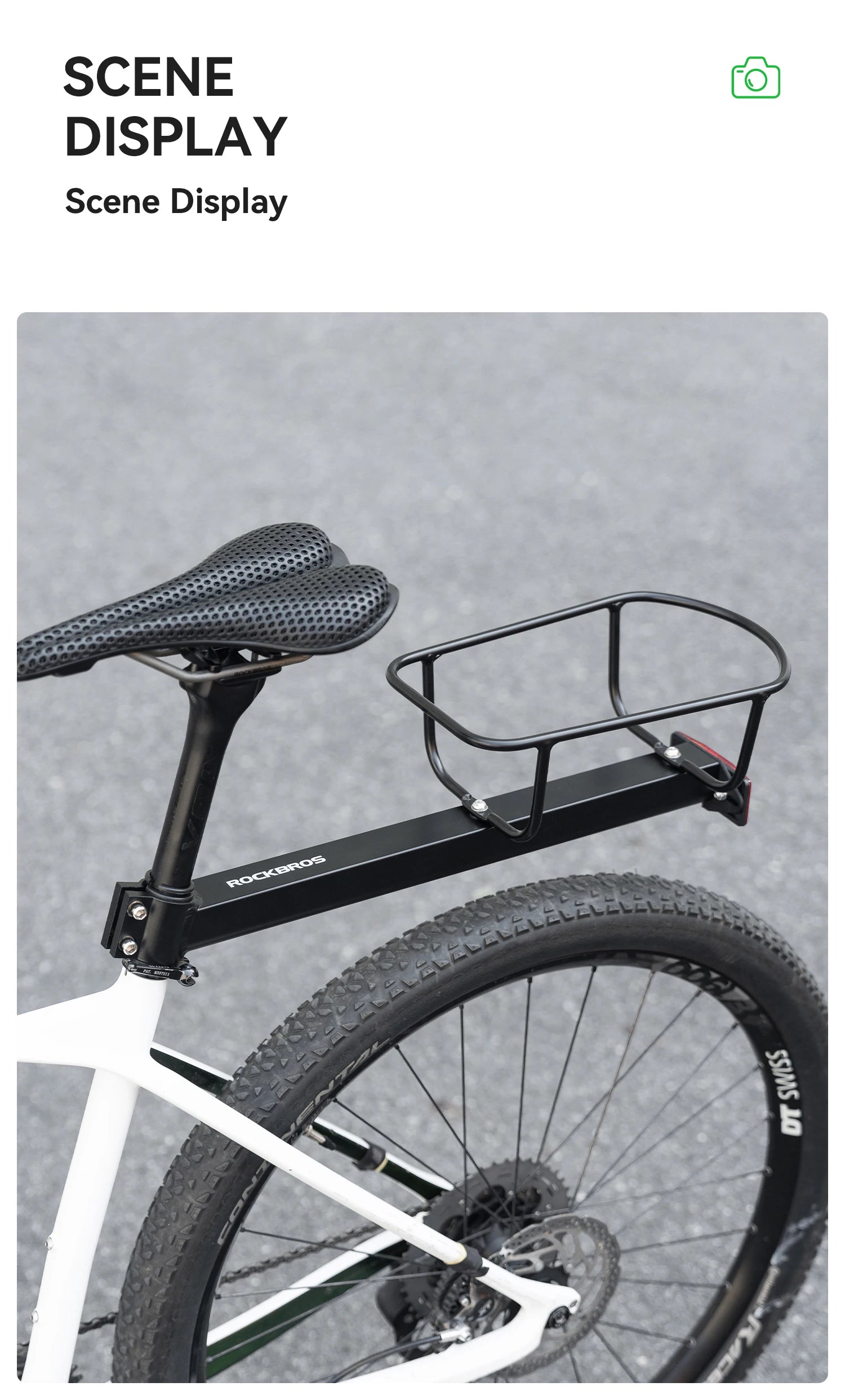 Aluminum Bike Rear Rack Carrier Shelf for Extra Storage on Rides