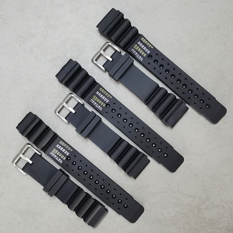 Rubber Watch Strap, 20/22/24mm Options
