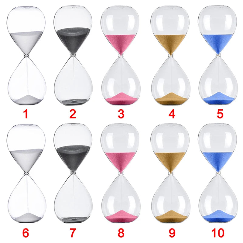 Timeglas i glas, 5 eller 30 minutter