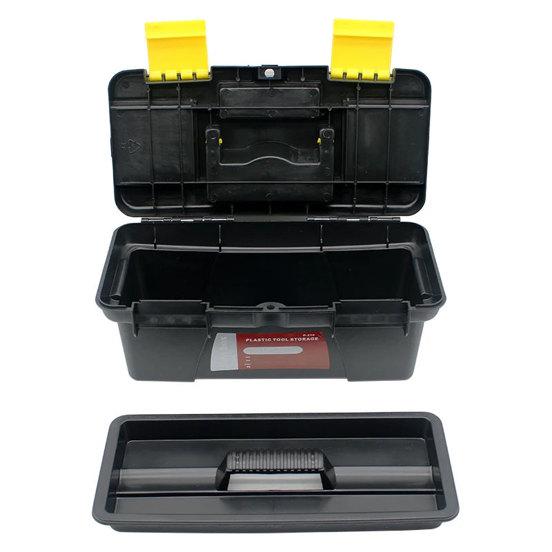 Double-Layer Plastic Toolbox with Lid Organisers