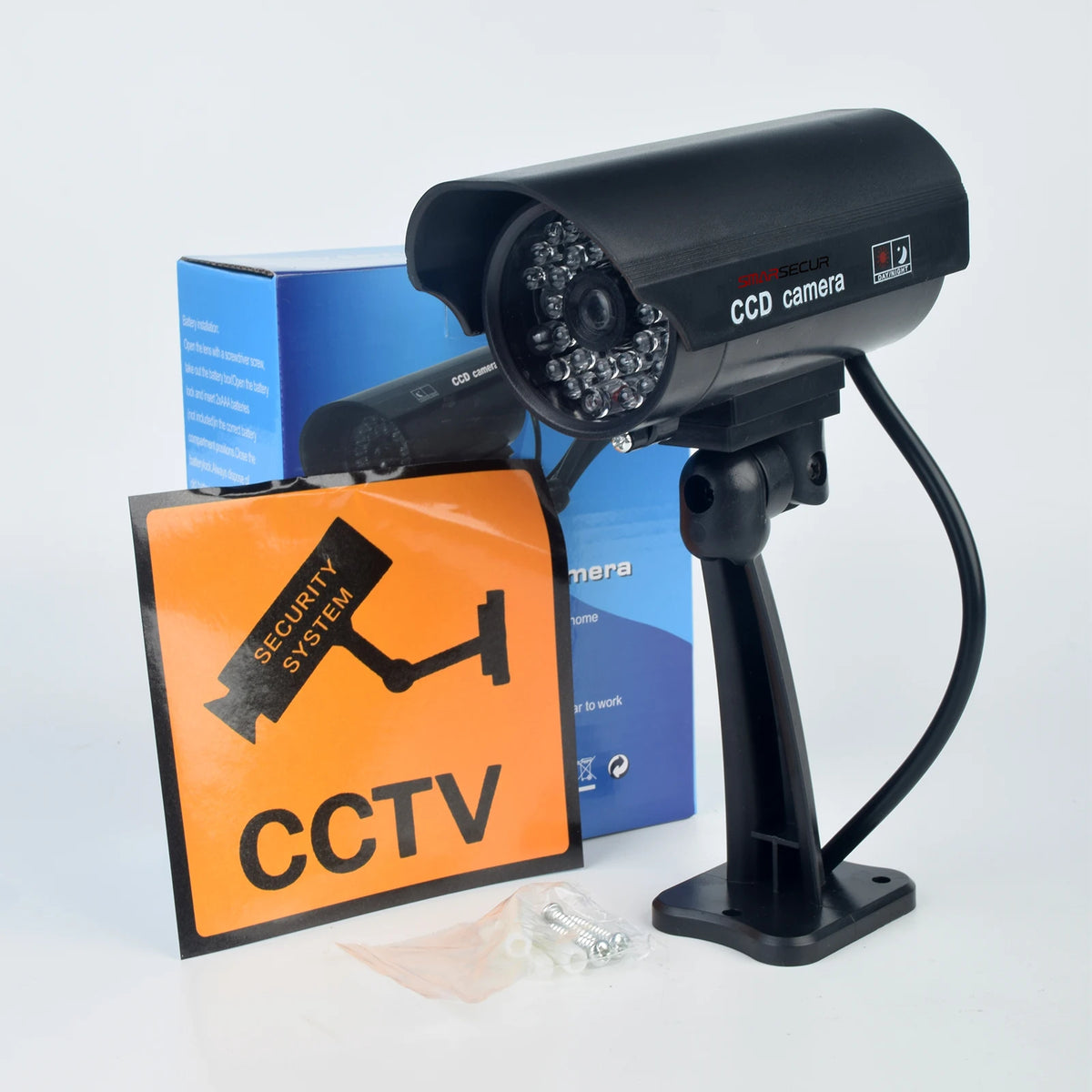 Dummy CCTV Camera with Flashing Red LED