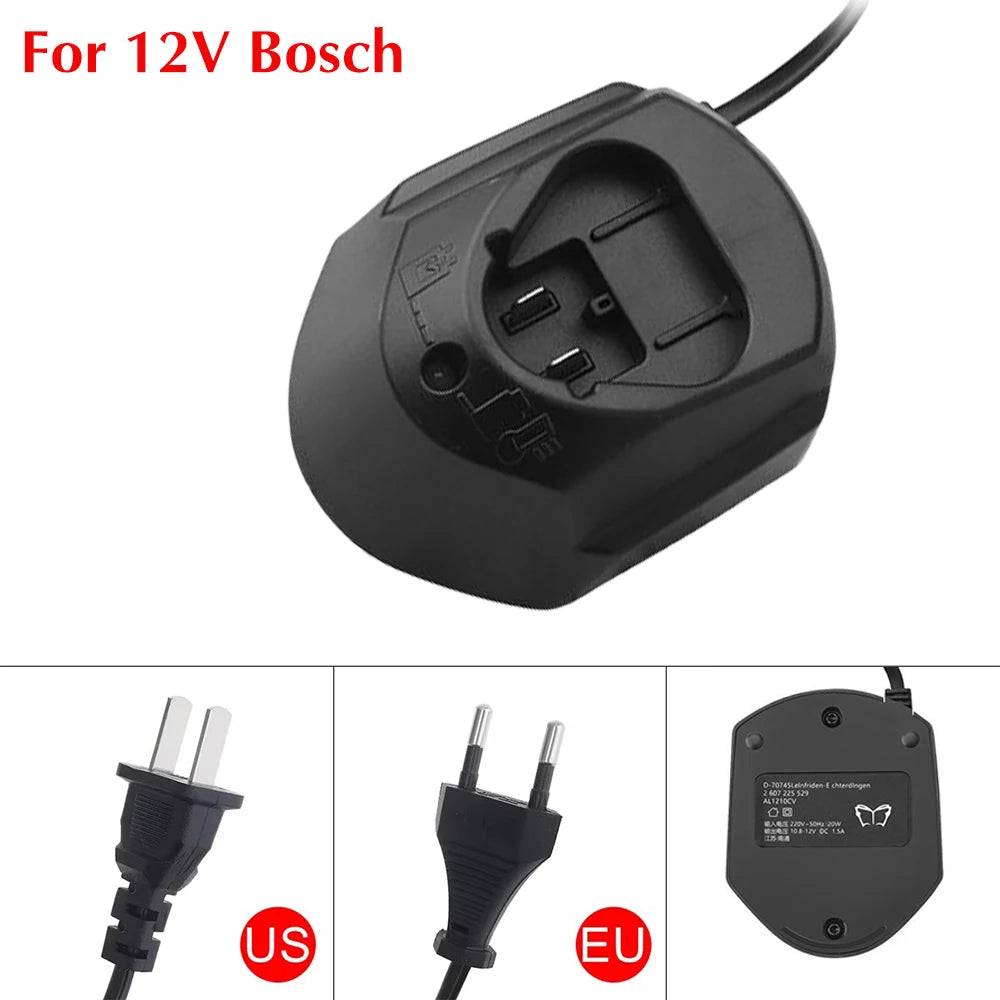 Charger for Bosch 10.8V / 12V Li-Ion Batteries