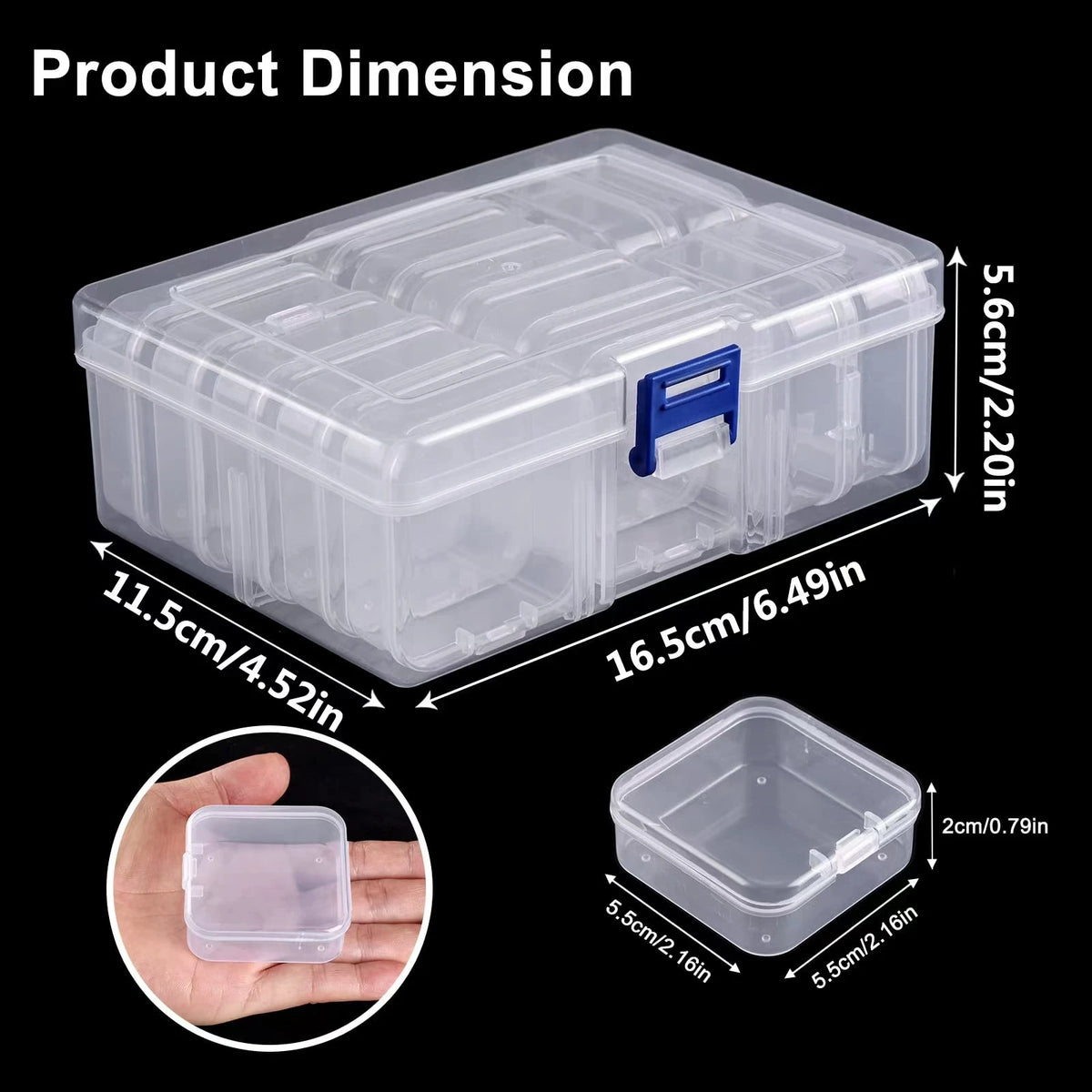 Clear Compartment Craft Storage Box