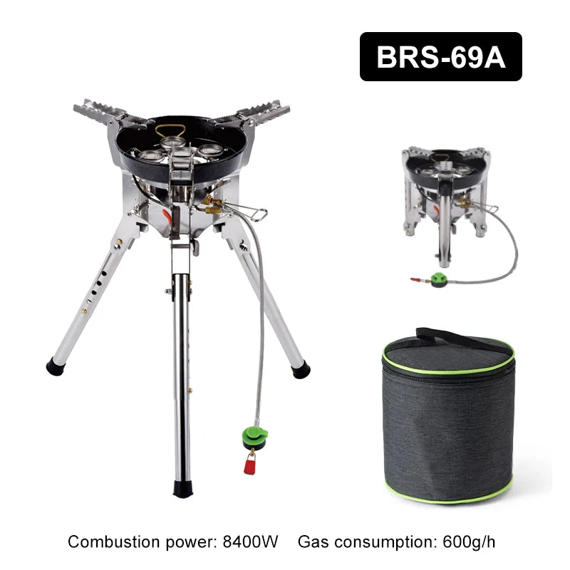BRS-69 Outdoor Gas Stove 4360W Foldable Adjustable Camping Burner