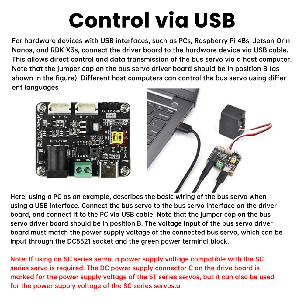 UART Serieller Bus Servoantriebsplatine