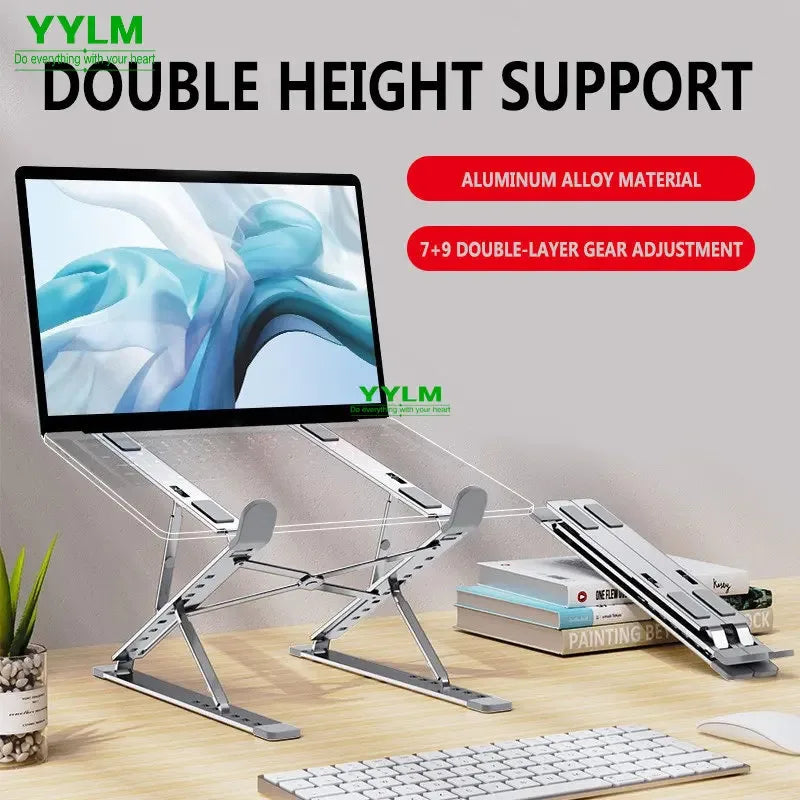 Supporto per laptop in alluminio pieghevole regolabile