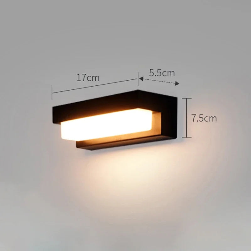 Zewnętrzna solarna lampa ścienna LED z trzema trybami barwy światła