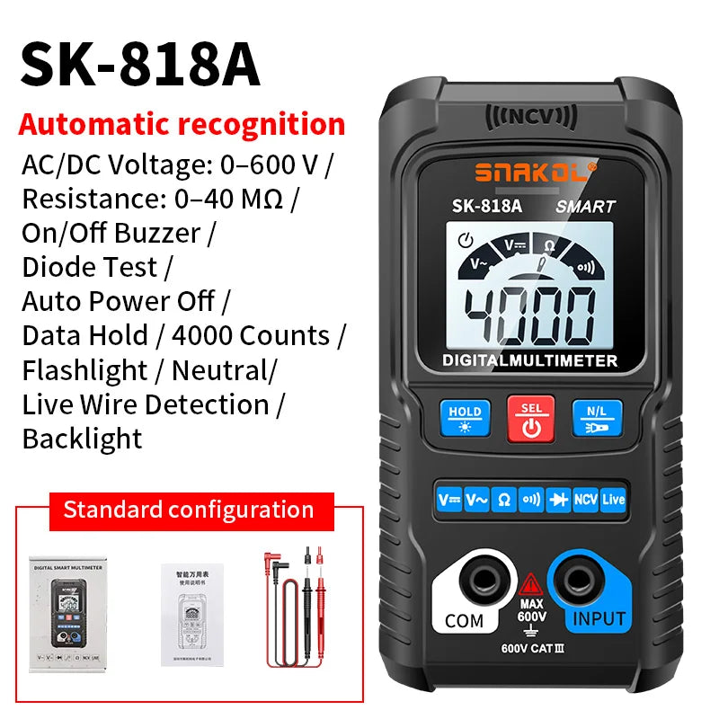 SK-818A Auto-Range Digital Multimeter