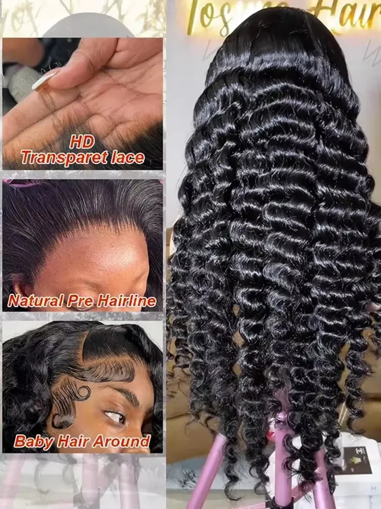 Loose Deep Wave HD Lace Frontal Human Hair Wig