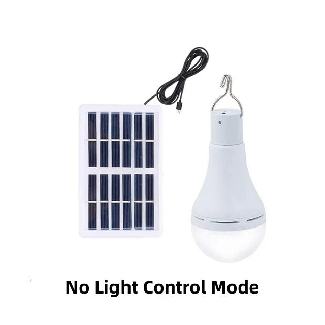 Lampadina LED solare da esterno, impermeabile, con telecomando e timer, lampada solare da giardino da appendere, luce di emergenza per escursionismo, campeggio e pesca