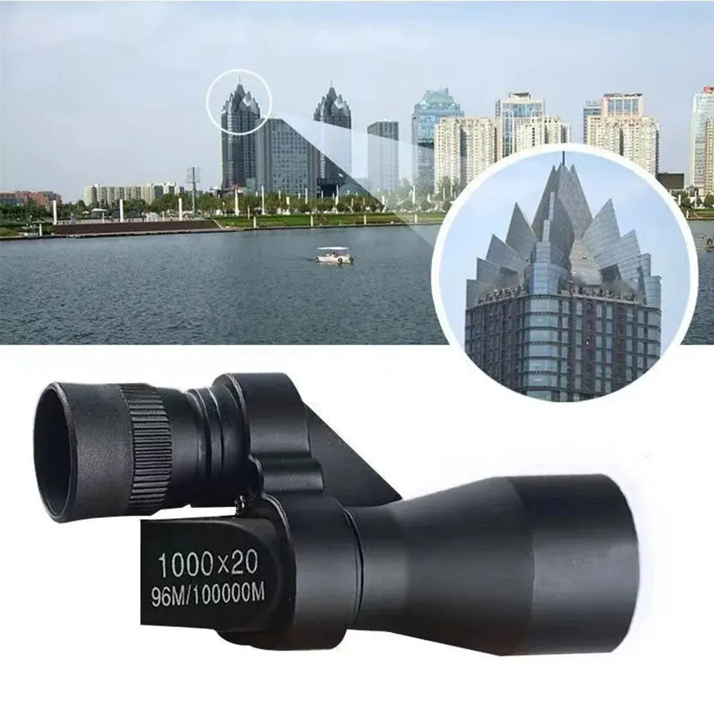 Portable Mini Pocket Monocular Telescope 1000x20 High Magnification Zoom For Outdoor Fishing Hunting Camping Observation Device 