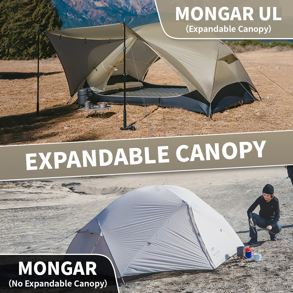 Ultralight 2-Person Waterproof Trekking Tent 20D Nylon 1.8kg