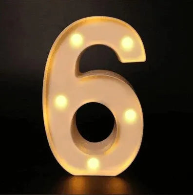 Luce decorativa a lettere e numeri a LED con batteria