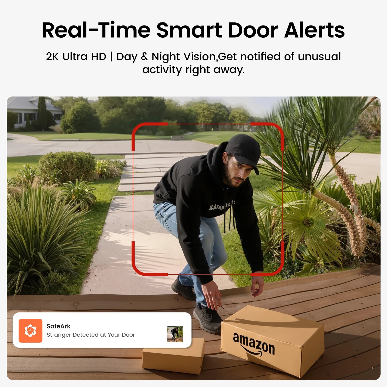 DEKCO 3MP WiFi Video Doorbell with 2-Way Audio and AI Detection