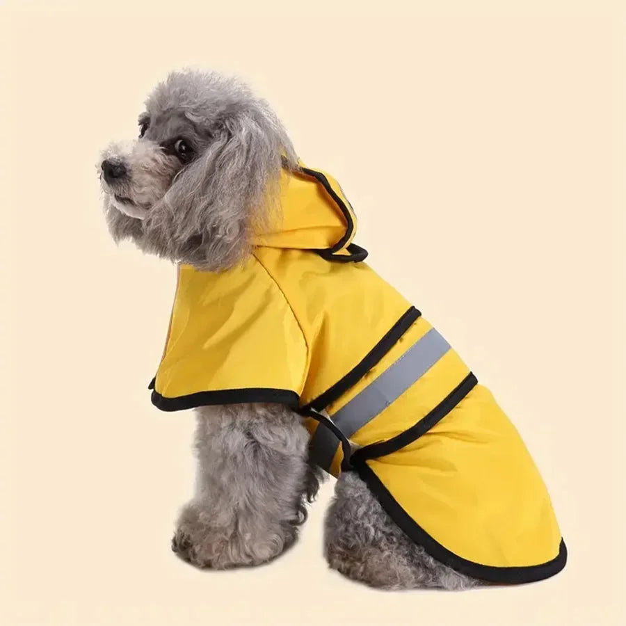 Keep Your Pet Dry And Comfortable - Adjustable Waterproof & Windproof Dog Raincoat! 