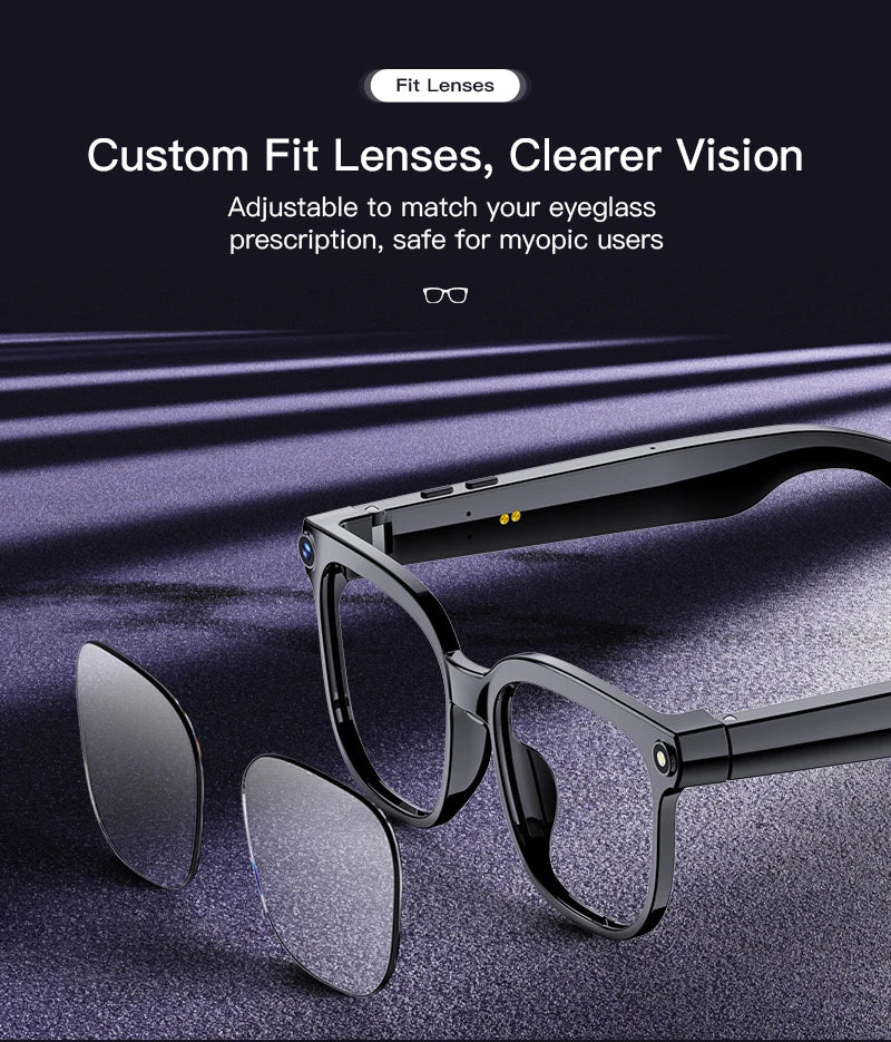Smart AI Glasses 1080P Camera Bluetooth Calls Translation