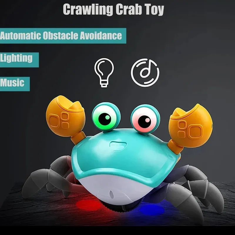 Dancing Crab Pet Toy with Music & Auto-Dancing, Interactive Fun for Cats Dogs - Indoor Pet Entertainment 