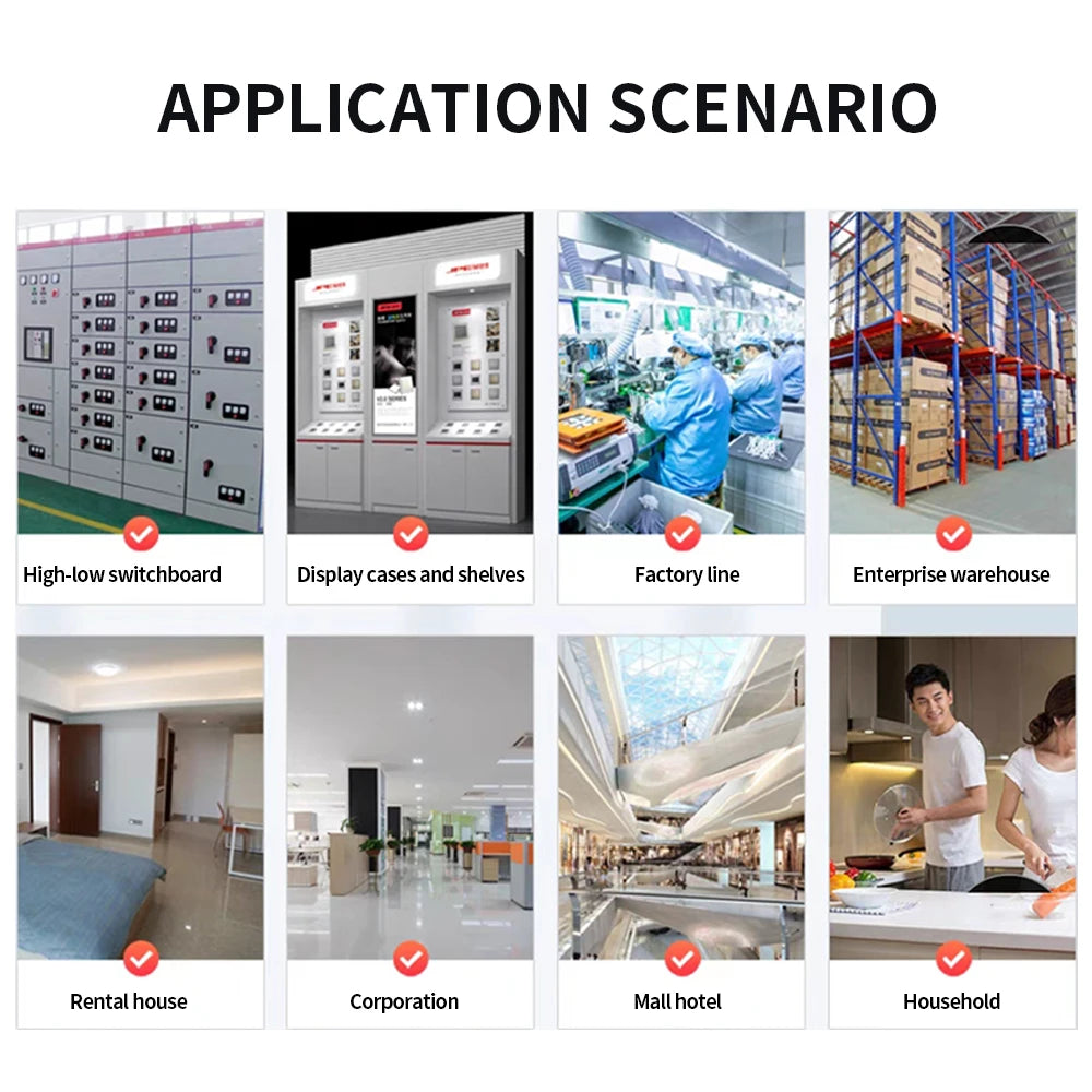 Tuya WiFi 8in1 Power Meter 2P AC Energy Meter APP Control 170-270V/63A Voltage and Current Meter Electricity Meter Smart Life 