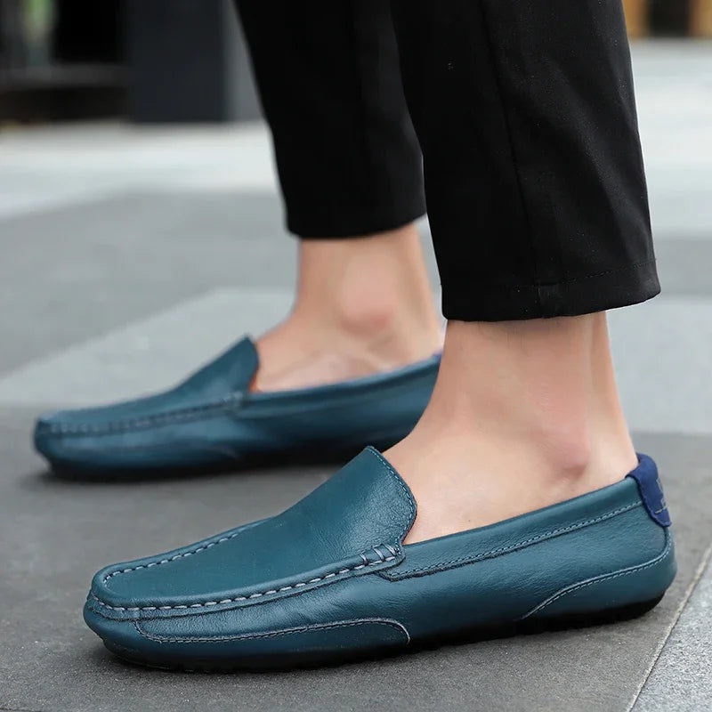 Genuine Leather Breathable Slip-On Loafers for Men