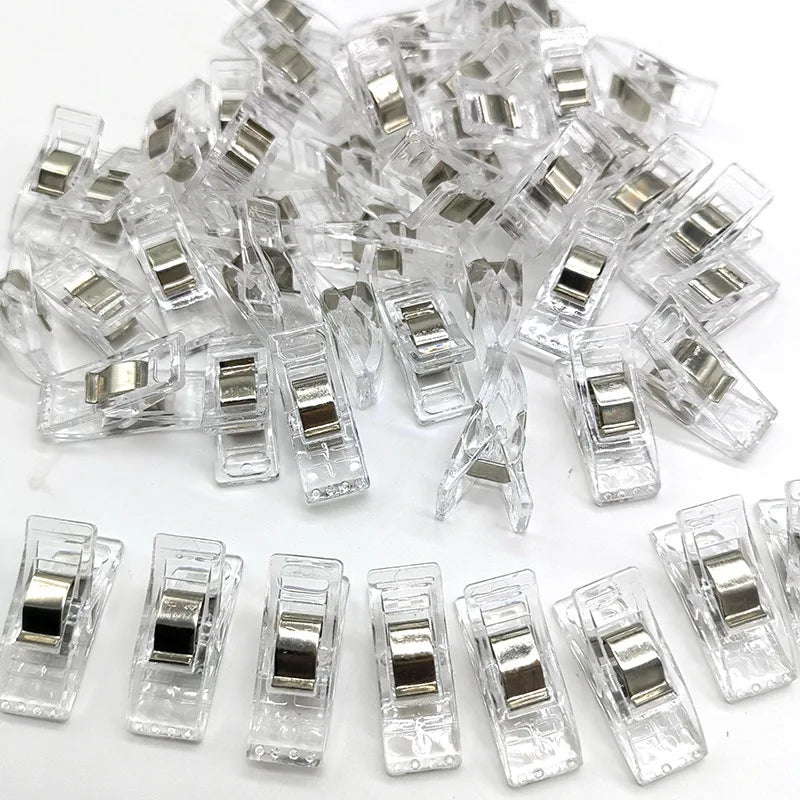 50PCS Sewing Clips Colorful Clips Multipurpose Plastic Craft Crocheting Knitting Safety Clothing Clips Color Binding Clips Paper 