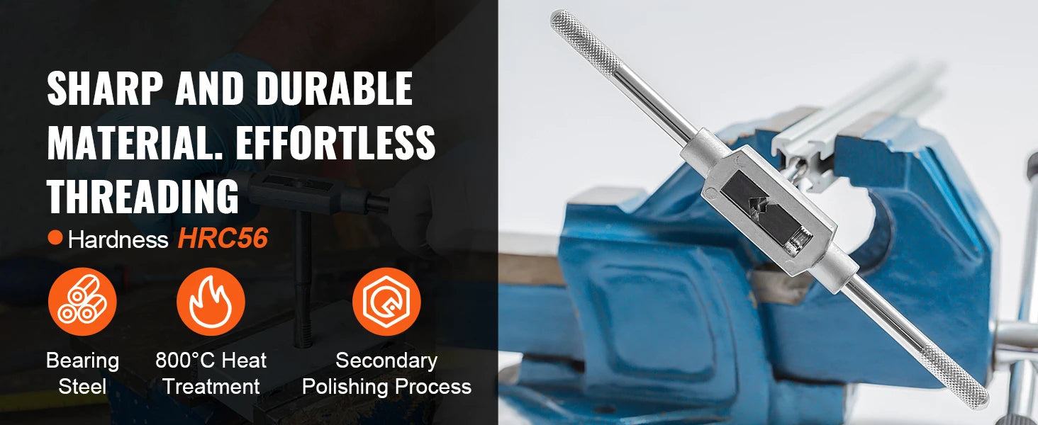 116-delige tap- en draadset met metrische en SAE-draadgereedschappen